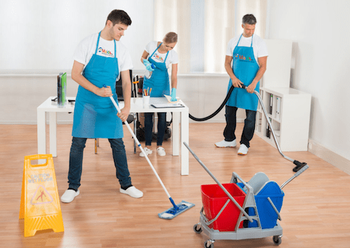 emaids commercial maids in an office cleaning